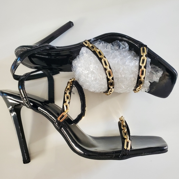 Chain link spike slide sandals size 10 - Picture 6 of 6